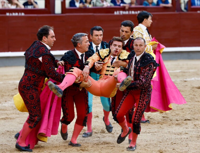 TARDE GRIS, ENSOMBRECIDA AUN MÁS POR LA CORNADA A GERPE